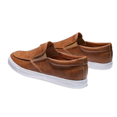 Slip on tênis de Couro Casual Liso Masculino